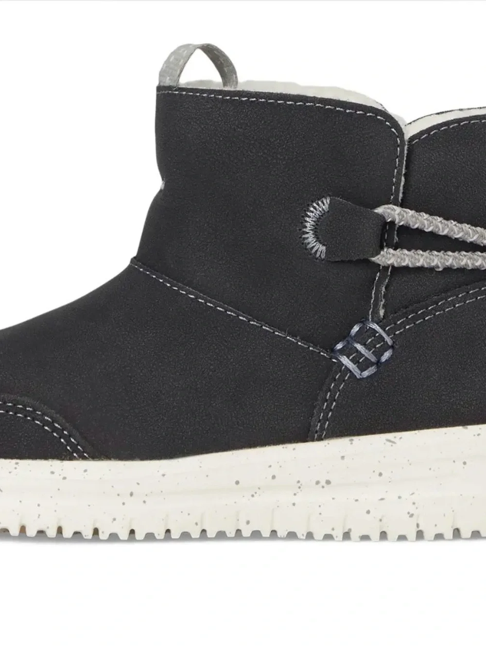 Hey Dude Camden Bow Boot Toddler Cozy Black Faux Fur Winter Boots Size C7 NIB